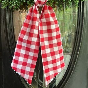 Red and White Checkered Wreath Sash